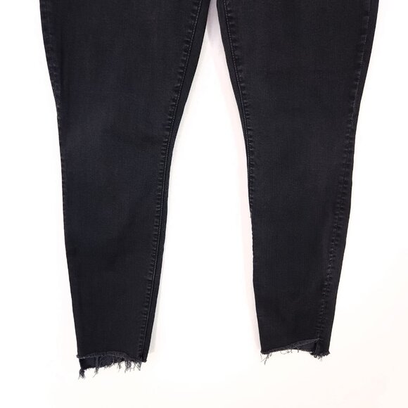 Mother Jeans Womens 32 Black Stunner Zip Ankle Step Fray High Rise Stretch Denim - Picture 8 of 14